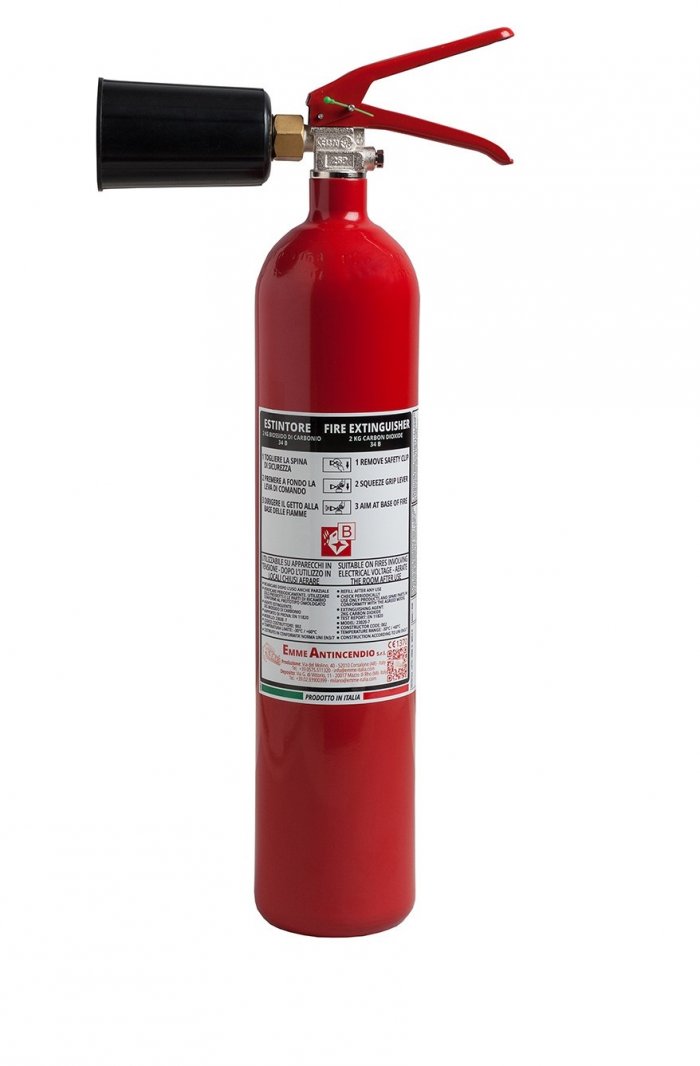 2 Kg Co2 Fire Extinguisher EN3/7 PED 2014/68/EU - Model 23020-7