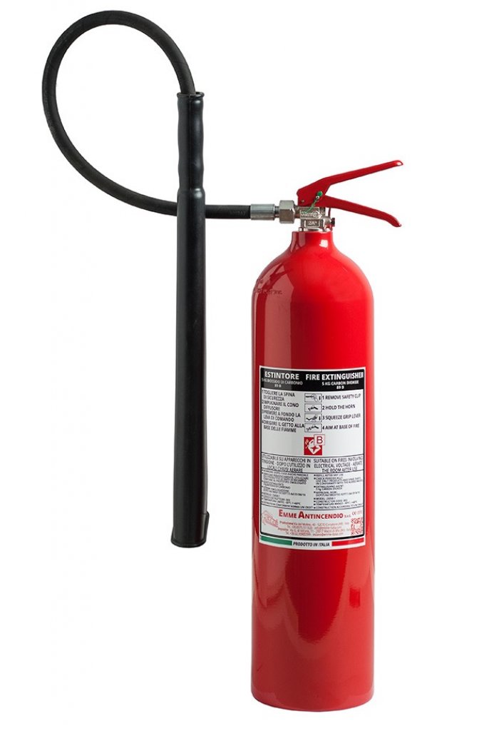 5 Kg CO2 Portable Fire Extinguisher - PED EN 3-7 - Model: 23058-1
