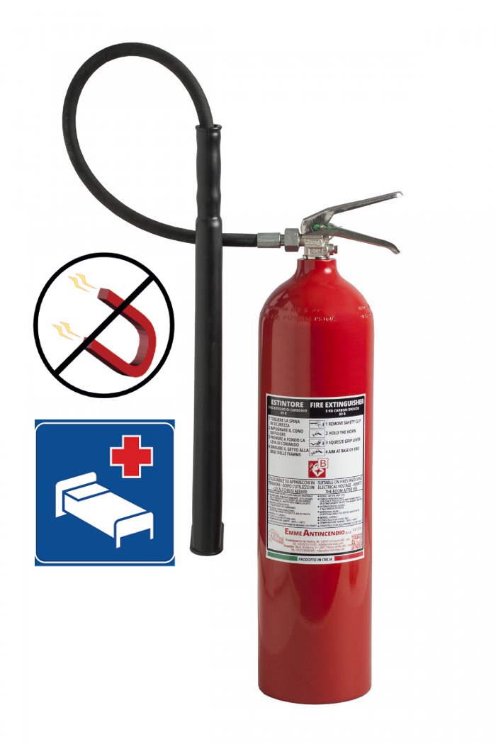 5 Kg Co2 Portable Fire Extinguisher EN 3-7:2008 - Model: 23058-2