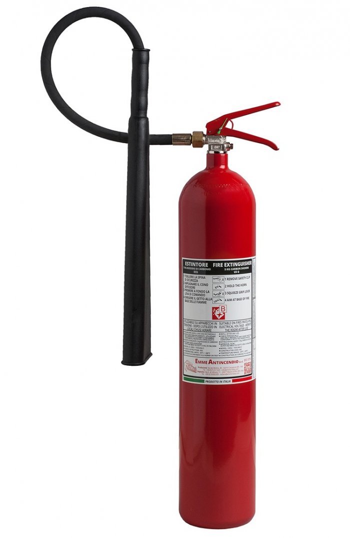 5 Kg CO2 Portable Fire Extinguisher - PED EN 3-7 - Model: 23058-3