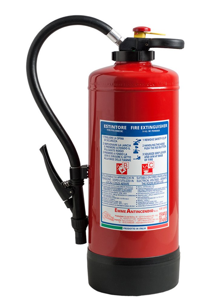 9Kg Potassium Bicarbonate Powder Fire Extinguisher- 233 B C - Code 25094- EN 3/7 