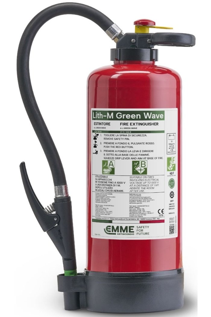 Estintore a schiuma senza fluoro Green Wave da 6 litri pronto al momento dell'uso - GW6AX