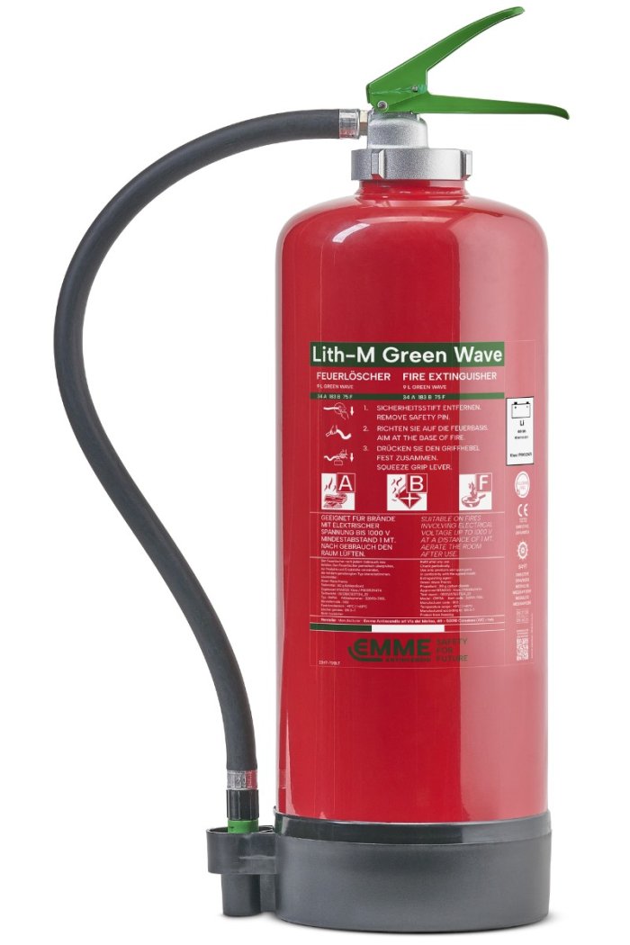 Tragbarer fluorfreier Schaumlöscher Green Wave 9 Liter Modell 32093 710L GW9AI