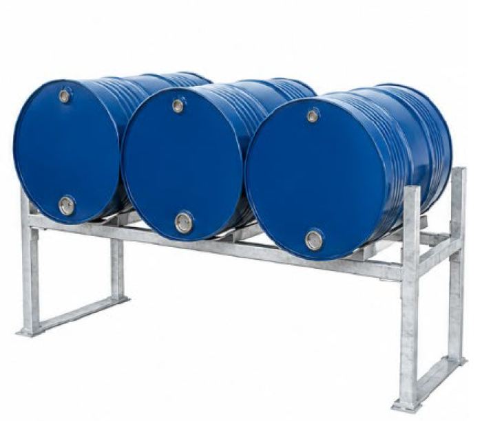 Supporto sovrapponibile acciaio zincato 3 fusti