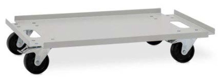 ACCESSORI PER ARMADI E CONTENITORI BATTERIE AL LITIO Kit con ruote e piastra di aggancio per la movimentazione e il fissaggio