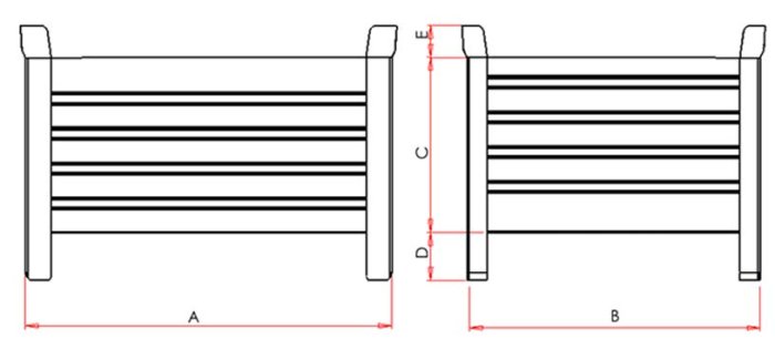 CONTENITORI METALLICI VERNICIATI CON SLITTA E PORTELLO con portate da 1.200 e 2.200 kg