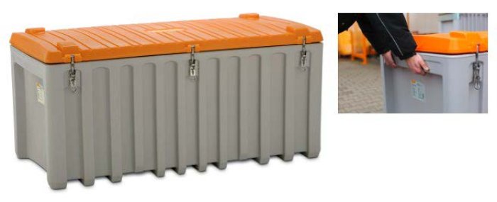 CONTENITORI INDUSTRIALI IN PE CON COPERCHIO A TANUTA STAGNA Formati da 750 Lt