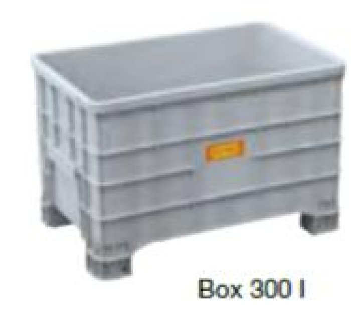 Contenitore raccolta batterie esauste con 4 piedi 300 Lt 1000 x 635 x h645 mm 14,3 kg HDPE