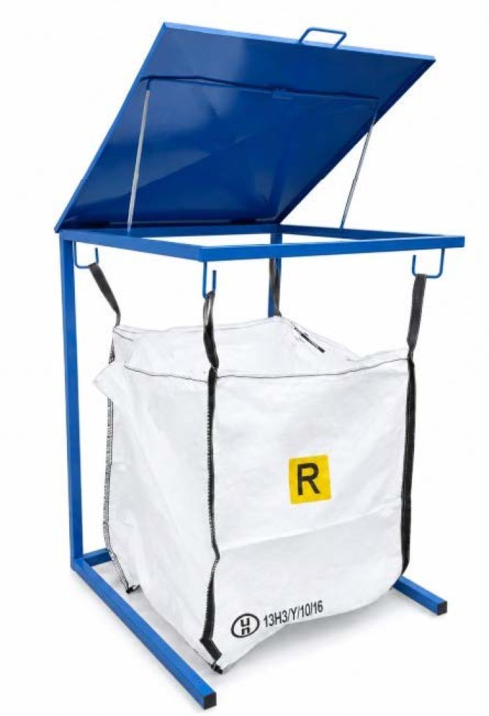 STRUTTURA PORTA BIG-BAG CON COPERCHIO INTELAIATO