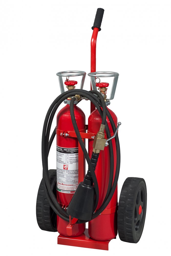 10kg Co2 Fire Extinguisher - UNI EN 1866-1 -144 B - PED Model 17103-1 - MED Model 14103-1 