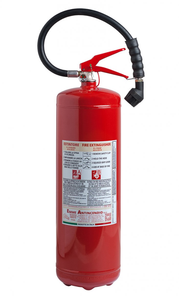9 liter foam extinguisher fire extinguisher fire class A/B 43A = 12LE