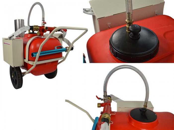 Carrello mobile per liquidi schiumogeni "vulcano 200" capacita' 200 l schiuma esclusa