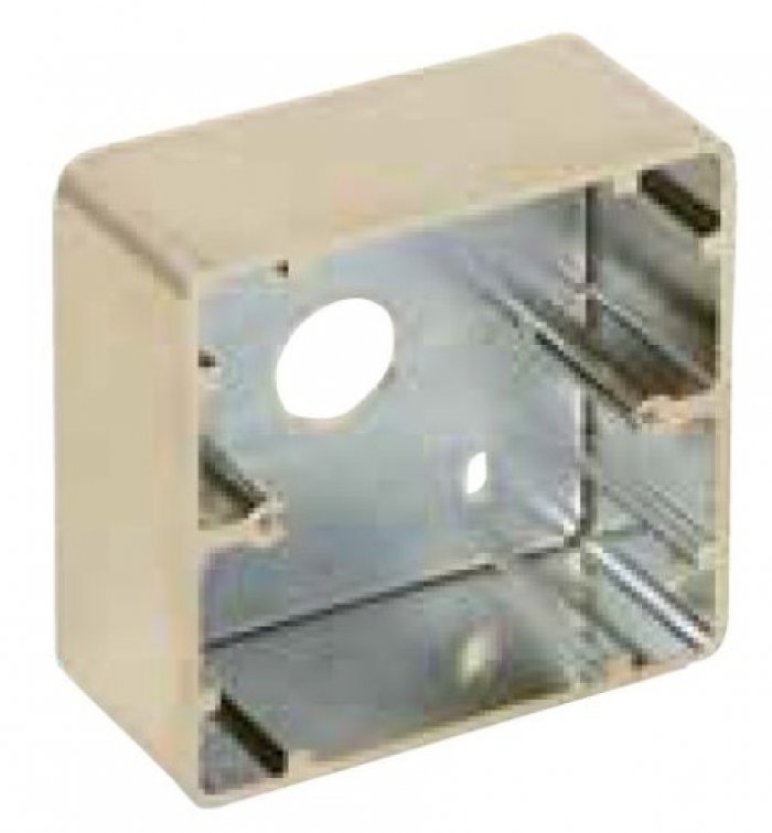 Scatola per elettromagnete da incasso/applicare corpo in alluminio argento per elettromagnete codice 5027