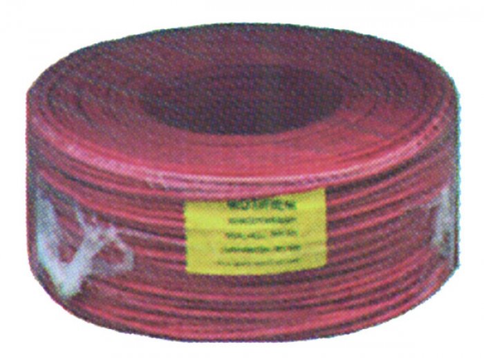 Cavo schermato e twistato rosso matassa 200 ml 2x1.5 en 50200