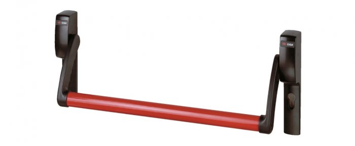 Maniglione antipanico vecchio modello push ad infilare per serrature antipanico e per porte tagliafuoco (esclusa barra)