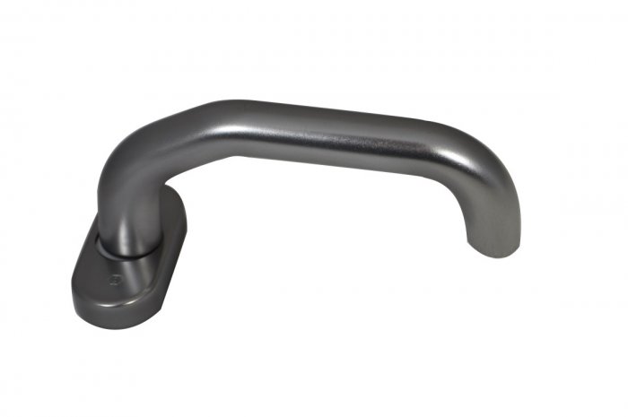 Maniglia esterna senza chiave per maniglione antipanico ad infilare (porte tagliafuoco)