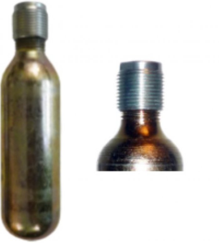 Bombola co2 efc gr. 55 con riduttore passo m15 x 1,25 per filetto 1/2" -20 temp. max 93 gradi c non ricaricabile