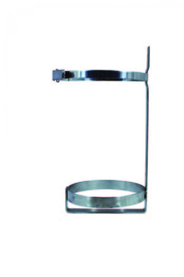 SUPPORTO IN ACCIAIO INOX DIAM. 140 PER ESTINTORE KG 5 CO2