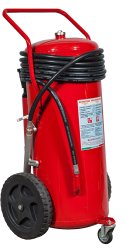 Estintore carrellato Litri 150 Schiuma Bombola esterna azoto - A IV B - Modello 19158-51 - UNI EN 1866-1 - MED 2014/90/UE - PED 2014/68/UE