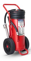 Estintore carrellato a Polvere da 25 Kg  - UNI EN 1866-1- Pressurizzato al momento dell’uso - Codice 18258-51 - Modello Piemonte 18205