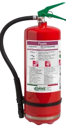 Estintore a Schiuma Senza Fluoro da 6 Litri con Involucro in Acciaio Inox - Modello 22066-94 "Fluorine Free"