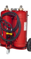 Dispositivo carrellato Twin Agent Kg 100 Polvere - 100 Lt Schiuma - A B C - PED 2014/68/UE - Codice 30119