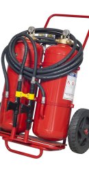 Dispositivo carrellato Twin Agent Kg 50 Polvere - 50 Lt Schiuma - A B C - PED 2014/68/UE - Codice 30509