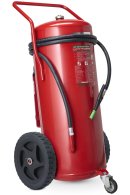 Fahrbarer 150-Liter-Feuerlöscher mit Green Wave Lith-M Schaummittel für Lithiumbatterien geeignet, aus Edelstahl – Hilfsdruck – GW150A – Klasse A IV B