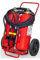 Dispositivo carrellato Twin Agent Kg 50 Polvere - 50 Lt Schiuma - A B C - PED 2014/68/UE - Codice 30509