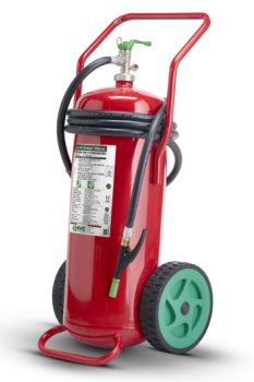 Estintore Carrellato da 50 Litri a Schiuma Green Wave Lith-M idoneo per Batterie al Litio in Acciaio Inox – GW50P – Classe A IV B