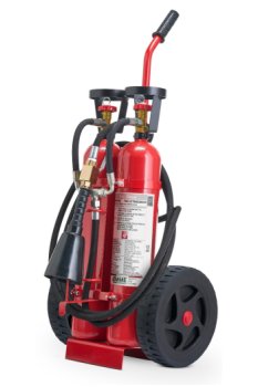 Estintore carrellato CO2 kg 10 - 144 B - Modello PED 17103-1 - Modello MED 14103-1 -BIBOMBOLA - UNI EN 1866-1