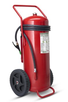 Estintore Carrellato a Schiuma Green Wave idoneo per Batterie al Litio in Acciaio Inox – Pressione ausiliaria - GW100A – Classe A IV B