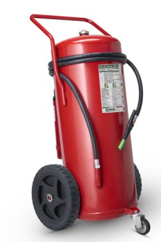 Estintore Carrellato da 150 Litri a Schiuma Green Wave Lith-M idoneo per Batterie al Litio in Acciaio Inox – Pressione ausiliaria - GW150A – Classe A IV B