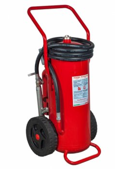 50 L. Water + additive Wheeled Fire Extinguisher with CO2 external cylinder - UNI EN 1866-1 - Model: 19508-52 - MED 2014/90/EU - PED 2014/68/UE