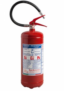 6 Kg Powder Fire Extinguisher UNI EN 3-7 - 21063-7 - Fire Rating 34A 233B C