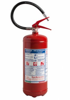 6 Kg Powder Fire Extinguisher- Code 21064-4- 43A 233B C- EN 3-7 - MED 2014/90/UE