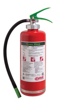 Estintore a schiuma senza fluoro Green Wave da 3 litri - 13A 55B 25F - GW3P58X