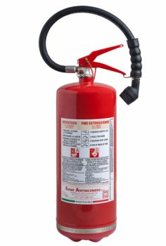 6 L. Water + Additive FIRE EXTINGUISHER - 21A 183B - Model 22062-11 - Cylinder Stainless steel AISI 304 - PED - UNI EN 3-7 2014/68/EU