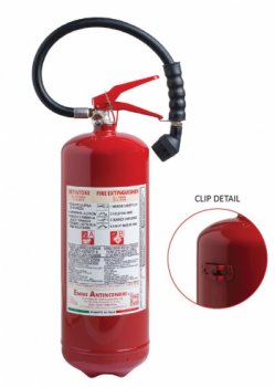 6 L. Water + Additive FIRE EXTINGUISHER - 21A 183B - Model 22062-1E - PED - UNI EN 3-7 2014/68/EU