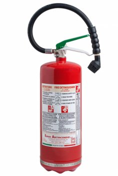 6 L. Water + Additive FIRE EXTINGUISHER - 21A 183B 40F - Model 22062-22 - CYLINDER Stainless steel AISI 304 - VALVE CPF M. 30x1.5, brass body with anti-corrosion treatment. - PED - UNI EN 3-7 2014/68/EU