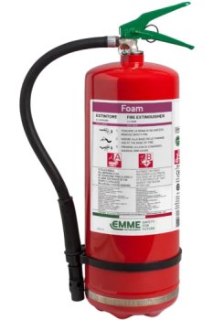 Estintore a Schiuma Senza Fluoro da 6 Litri con Involucro in Acciaio Inox - Modello 22066-94 "Fluorine Free"
