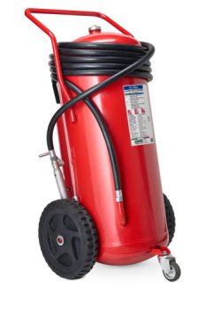 Estintore carrellato Kg 150 Polvere - A IV B C - UNI EN 1866-1 - PED 2014/68/UE: Codice 18158-52 - MED 2014/90/UE: Codice 16158-52