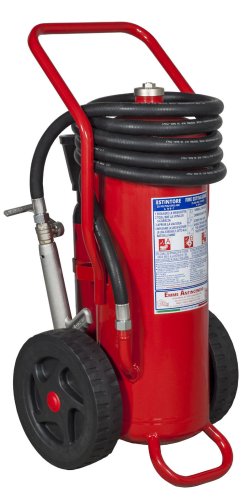 Estintore carrellato a Polvere da 25 Kg  - UNI EN 1866-1- Pressurizzato al momento dell’uso - Codice 18258-51 - Modello Piemonte 18205