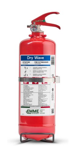 2 Kg Dry Powder Fire Extinguisher -13 A -89 B C Code 21021-1 - PED 2014/68/EU - MED 2014/90/EU