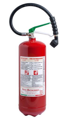 6 L. Water + Additive FIRE EXTINGUISHER - 21A 183B - Model 22062-13 -  Valve CPF M. 30x1.5, brass body, with anti-corrosion treatment - PED - UNI EN 3-7 2014/68/EU