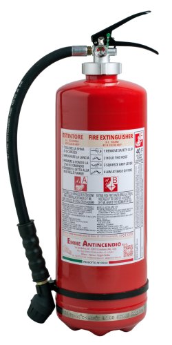 Estintore litri 6 Schiuma - Codice 22064-40 - 43A 233B 40F - UNI EN 3-7 - In Acciaio INOX AISI304