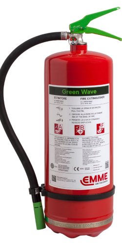 Estintore Green a Schiuma Senza Fluoro "Green Wave" da 6 Litri - Modello 22066-710 - GW6PX