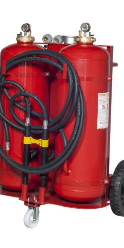 Dispositivo carrellato Twin Agent Kg 100 Polvere - 100 Lt Schiuma - A B C - PED 2014/68/UE - Codice 30119