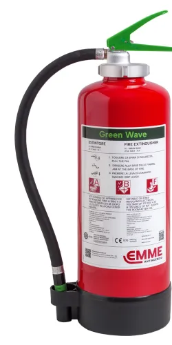 Estintore a schiuma senza fluoro Green Wave da 6 litri pressurizzato al momento dell'uso - 27A 144B 40F