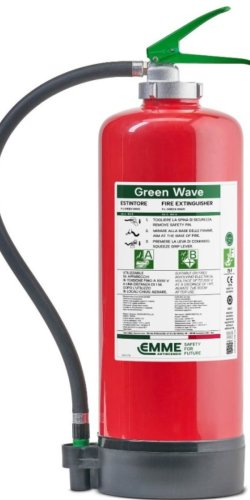 9 liters fluorfrie skumslukkeren Green Wave trykksatt ved bruk - 34A 183B 75F